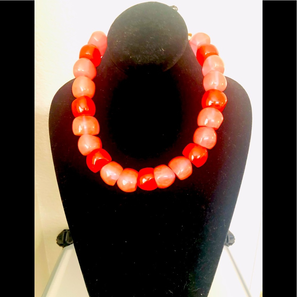 Cherry balls necklace and earrings